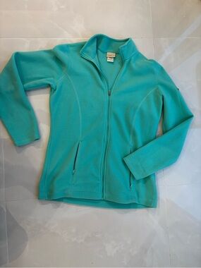 L.L. Bean Women's Teal Zip up Fleece Jacket